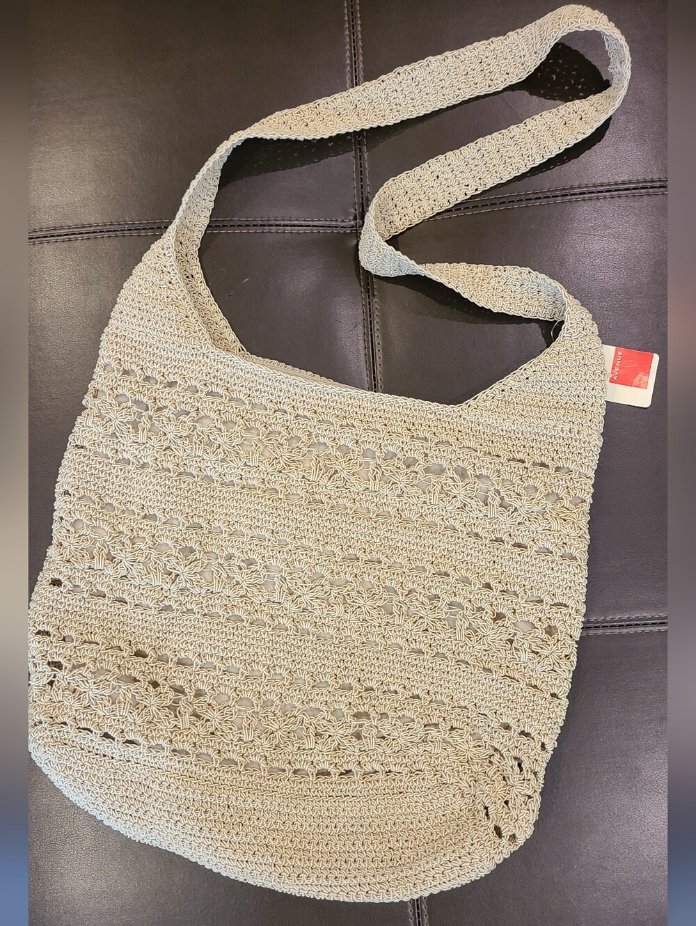 Crochet Crossbody Tote Bag
